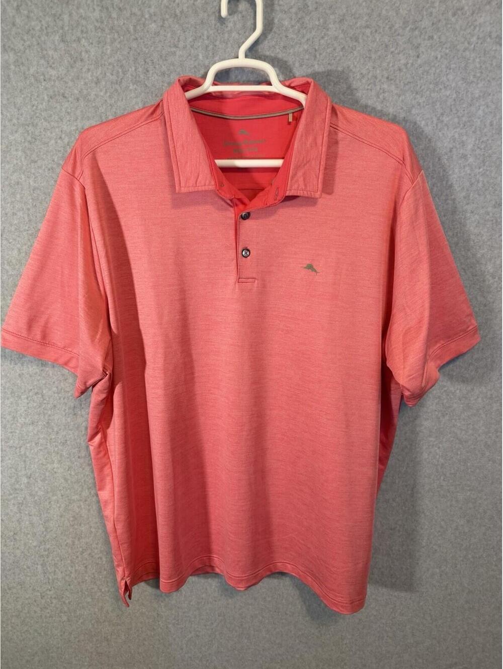 Tommy Bahama Pink Pima Cotton Short Sleeve Polo Shirt 3XL
